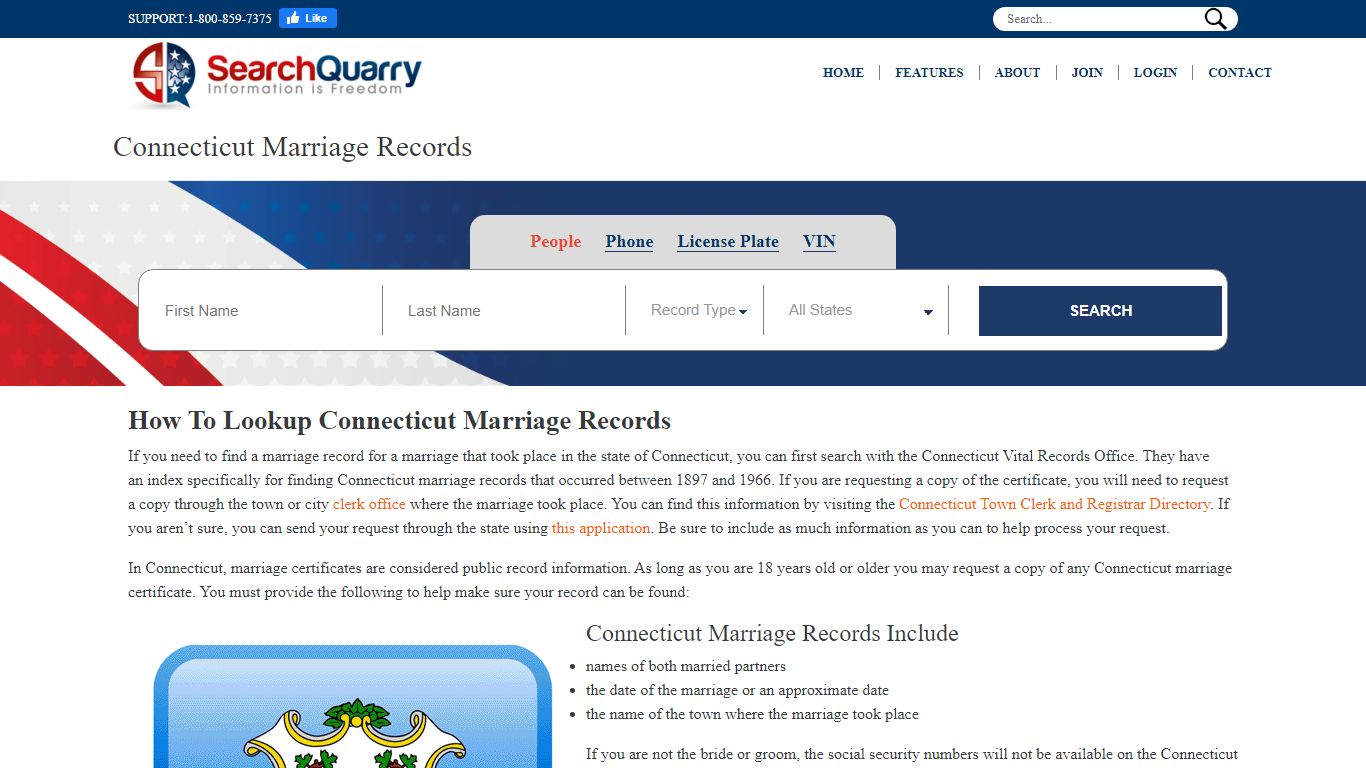 Free Connecticut Marriage Records Search | Enter a Name to Begin